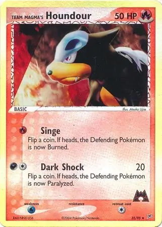 Team Magma v Aqua Team Magma's Houndour #35/95 reverse holo